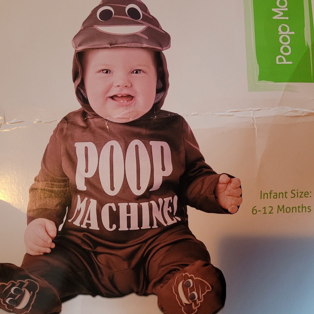 Poop Machine Brown Baby Onesie